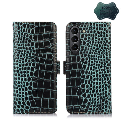 Crocodile Top Layer Cowhide Leather Phone Case, For Nokia X100, For OPPO Reno7 4G Global/F21 Pro 4G, For Xiaomi Redmi 10A / 9C, For Samsung Galaxy F23 5G / M23, For Samsung Galaxy M53 5G, For Samsung Galaxy S21 FE 5G