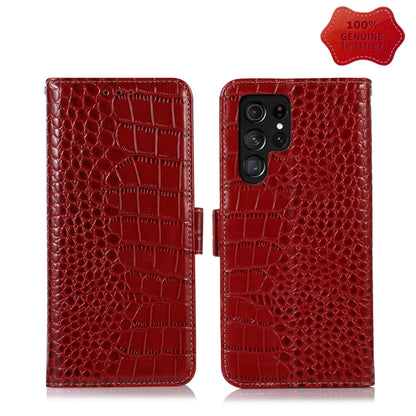 Crocodile Top Layer Cowhide Leather Phone Case, For Xiaomi 12 Pro, For Samsung Galaxy S22+ 5G, For Samsung Galaxy S22 Ultra 5G, For Samsung Galaxy S22 5G