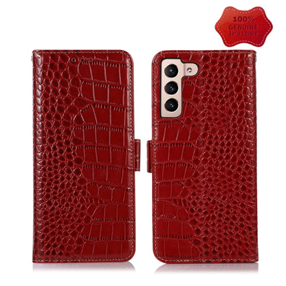 Crocodile Top Layer Cowhide Leather Phone Case, For Xiaomi 12 Pro, For Samsung Galaxy S22+ 5G, For Samsung Galaxy S22 Ultra 5G, For Samsung Galaxy S22 5G