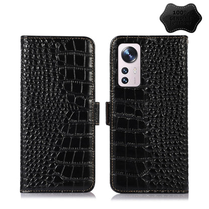 Crocodile Top Layer Cowhide Leather Phone Case, For Xiaomi 12 Pro, For Samsung Galaxy S22+ 5G, For Samsung Galaxy S22 Ultra 5G, For Samsung Galaxy S22 5G