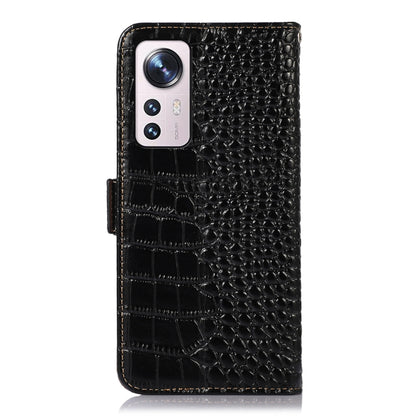 Crocodile Top Layer Cowhide Leather Phone Case, For Xiaomi 12 Pro, For Samsung Galaxy S22+ 5G, For Samsung Galaxy S22 Ultra 5G, For Samsung Galaxy S22 5G