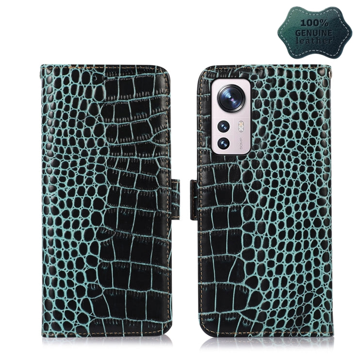 Crocodile Top Layer Cowhide Leather Phone Case, For Xiaomi 12 Pro, For Samsung Galaxy S22+ 5G, For Samsung Galaxy S22 Ultra 5G, For Samsung Galaxy S22 5G