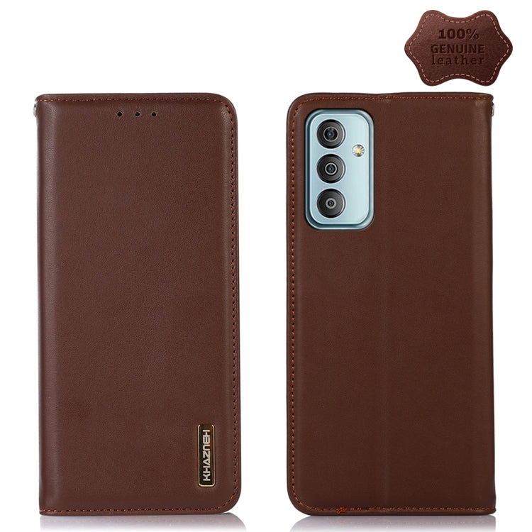 KHAZNEH Nappa Top Layer Cowhide Leather Phone Case, For Nokia X100, For OPPO Reno7 4G Global/F21 Pro 4G, For Xiaomi Redmi 10A / 9C, For Samsung Galaxy F23 5G / M23, For Samsung Galaxy M53 5G, For Samsung Galaxy S21 FE 5G