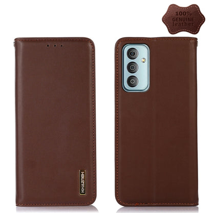 KHAZNEH Nappa Top Layer Cowhide Leather Phone Case, For Nokia X100, For OPPO Reno7 4G Global/F21 Pro 4G, For Xiaomi Redmi 10A / 9C, For Samsung Galaxy F23 5G / M23, For Samsung Galaxy M53 5G, For Samsung Galaxy S21 FE 5G