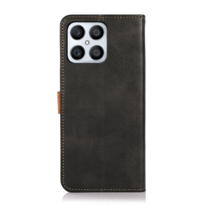 KHAZNEH Dual-color Cowhide Texture Flip Leather Phone Case, For Honor X8 / 30i / Play6T Pro