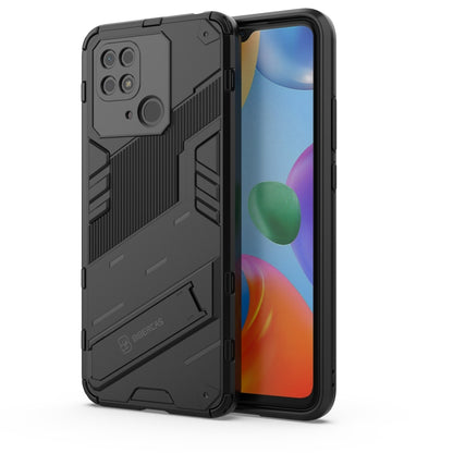 Punk Armor PC + TPU Phone Case with Holder, For Xiaomi Redmi 10C 4G