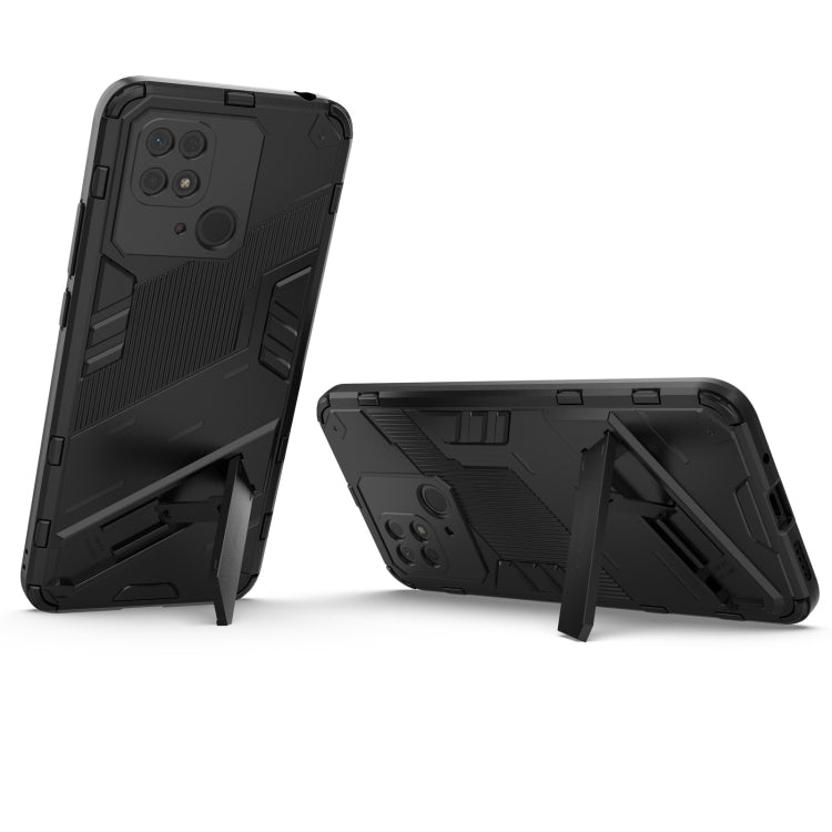 Punk Armor PC + TPU Phone Case with Holder, For Xiaomi Redmi 10C 4G