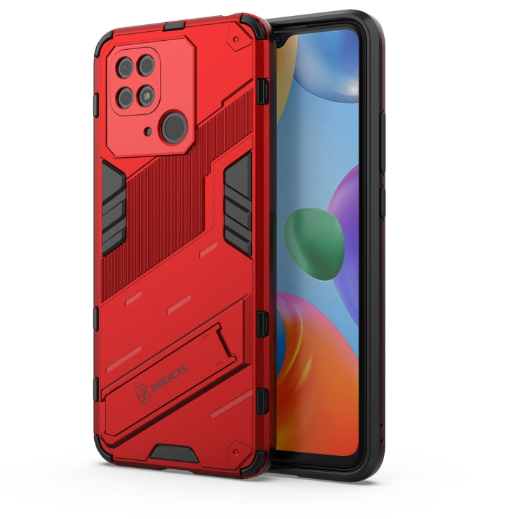 Punk Armor PC + TPU Phone Case with Holder, For Xiaomi Redmi 10C 4G