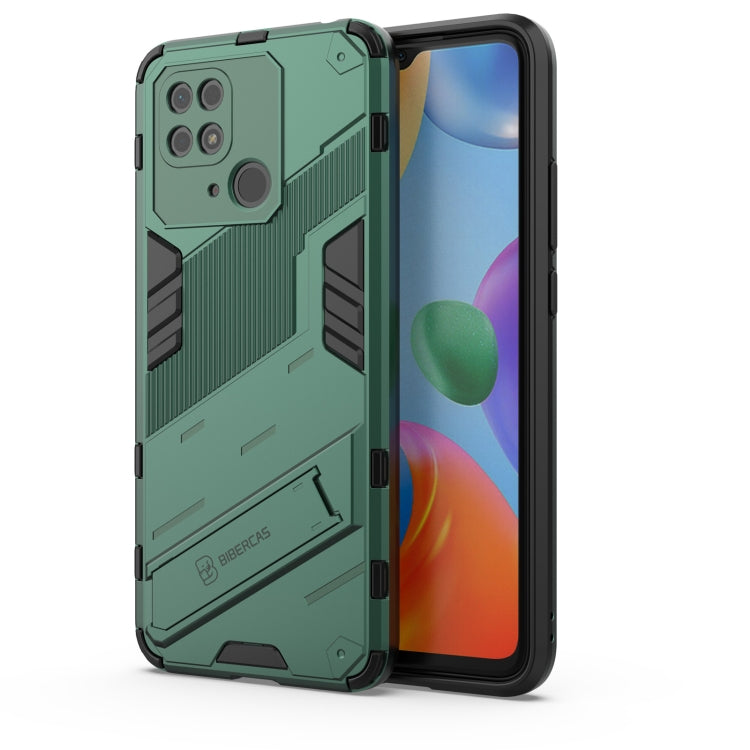 Punk Armor PC + TPU Phone Case with Holder, For Xiaomi Redmi 10C 4G