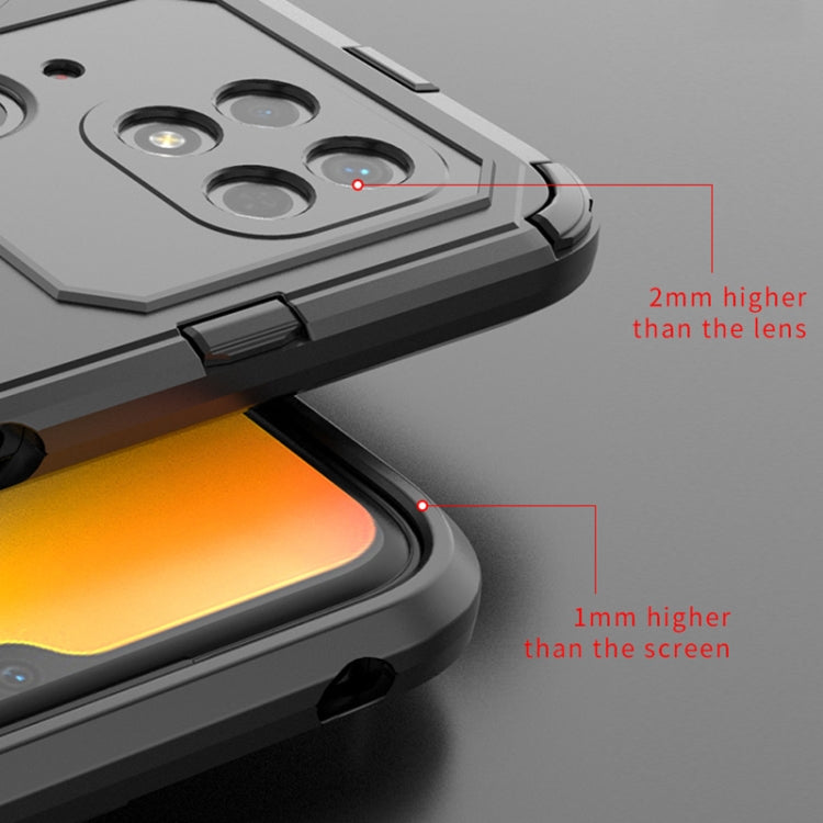 Punk Armor PC + TPU Phone Case with Holder, For Xiaomi Redmi 10C 4G
