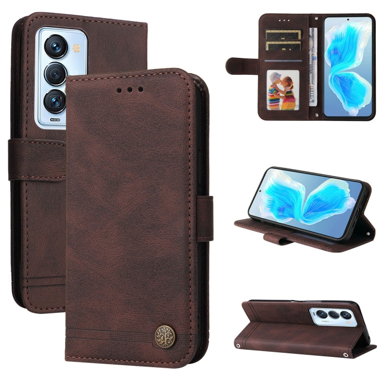 Skin Feel Life Tree Metal Button Leather Phone Case, For Tecno Camon 18 Premier, For Tecno Camon 18 / 18 Pro, For Infinix Hot 11s, For Infinix Hot 11s NFC