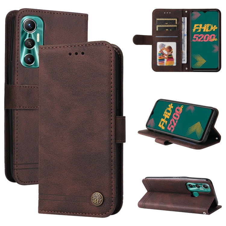 Skin Feel Life Tree Metal Button Leather Phone Case, For Infinix Hot 11, For Infinix Smart 6, For Infinix Note 11 Pro / 11S / X697, For OPPO Reno7 5G / Find X5 Lite Global