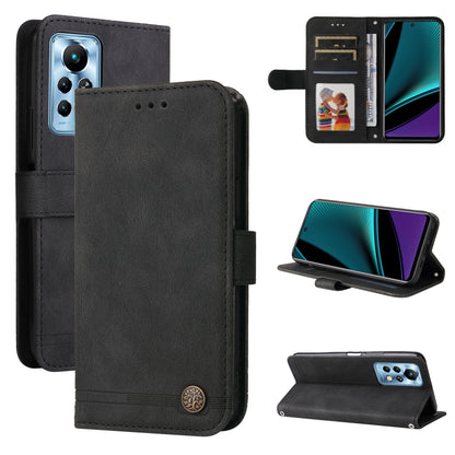 Skin Feel Life Tree Metal Button Leather Phone Case, For Infinix Hot 11, For Infinix Smart 6, For Infinix Note 11 Pro / 11S / X697, For OPPO Reno7 5G / Find X5 Lite Global