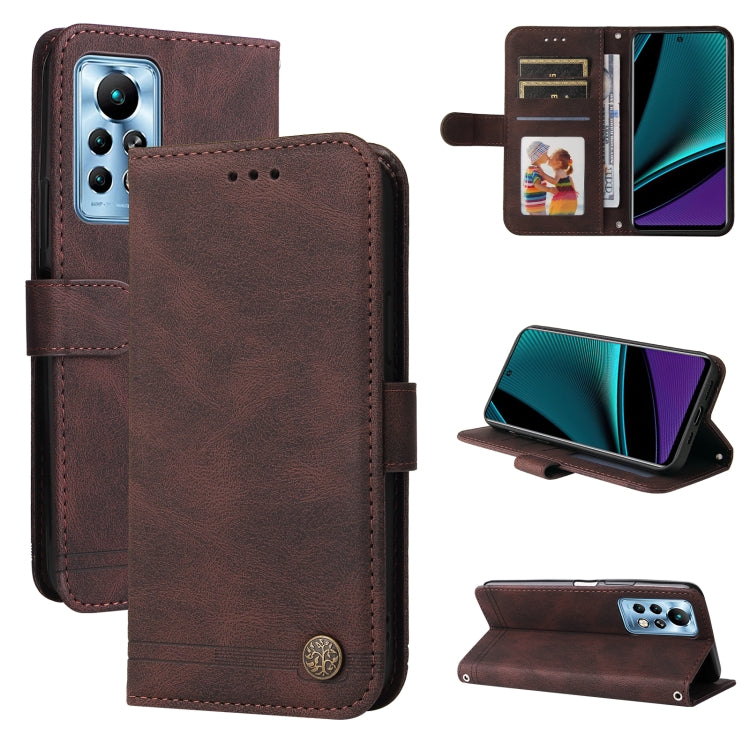 Skin Feel Life Tree Metal Button Leather Phone Case, For Infinix Hot 11, For Infinix Smart 6, For Infinix Note 11 Pro / 11S / X697, For OPPO Reno7 5G / Find X5 Lite Global