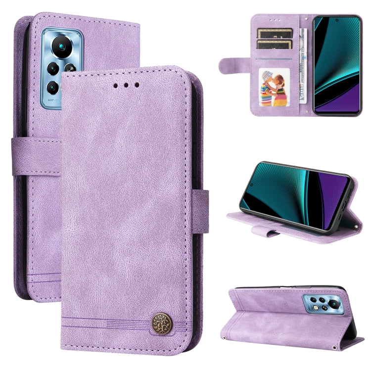 Skin Feel Life Tree Metal Button Leather Phone Case, For Infinix Hot 11, For Infinix Smart 6, For Infinix Note 11 Pro / 11S / X697, For OPPO Reno7 5G / Find X5 Lite Global