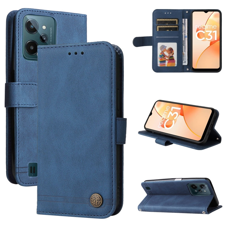 Skin Feel Life Tree Metal Button Leather Phone Case, For OPPO Realme C31, For OPPO Realme C35, For OPPO Reno7 SE 5G, For OPPO A96 5G / Reno7 Z 5G / OnePlus Nord N20 5G