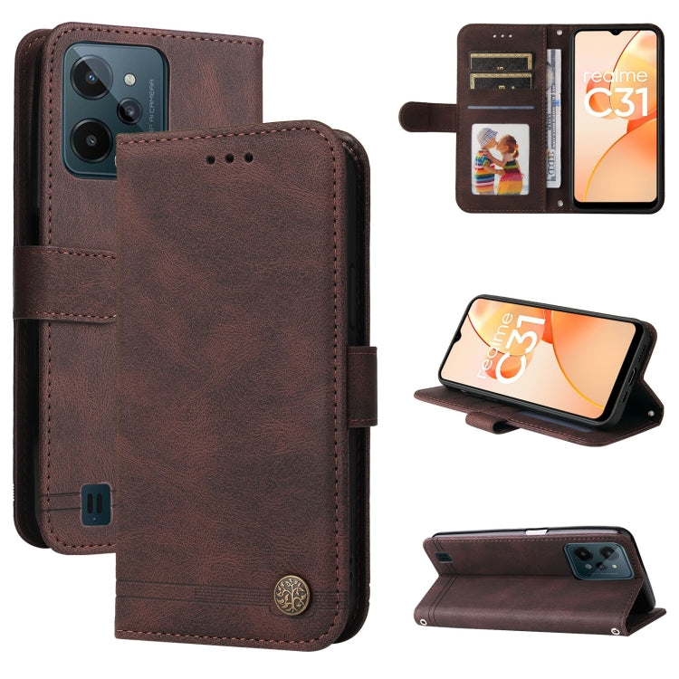 Skin Feel Life Tree Metal Button Leather Phone Case, For OPPO Realme C31, For OPPO Realme C35, For OPPO Reno7 SE 5G, For OPPO A96 5G / Reno7 Z 5G / OnePlus Nord N20 5G