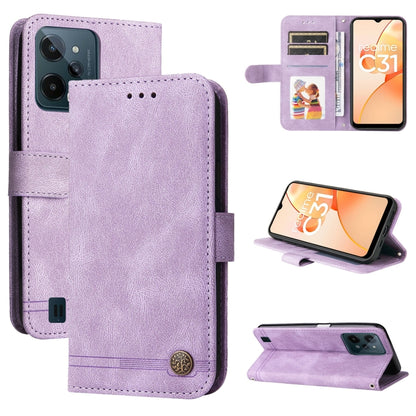 Skin Feel Life Tree Metal Button Leather Phone Case, For OPPO Realme C31, For OPPO Realme C35, For OPPO Reno7 SE 5G, For OPPO A96 5G / Reno7 Z 5G / OnePlus Nord N20 5G