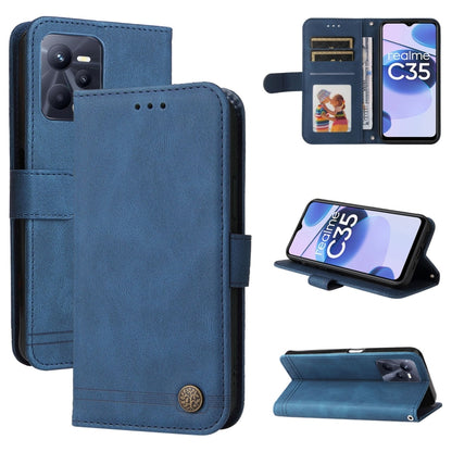 Skin Feel Life Tree Metal Button Leather Phone Case, For OPPO Realme C31, For OPPO Realme C35, For OPPO Reno7 SE 5G, For OPPO A96 5G / Reno7 Z 5G / OnePlus Nord N20 5G
