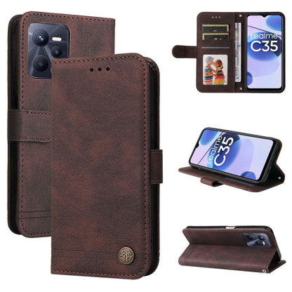 Skin Feel Life Tree Metal Button Leather Phone Case, For OPPO Realme C31, For OPPO Realme C35, For OPPO Reno7 SE 5G, For OPPO A96 5G / Reno7 Z 5G / OnePlus Nord N20 5G