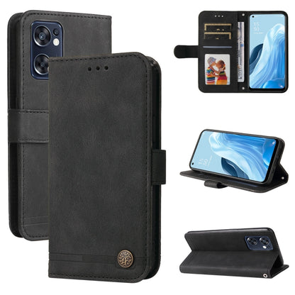 Skin Feel Life Tree Metal Button Leather Phone Case, For OPPO Realme C31, For OPPO Realme C35, For OPPO Reno7 SE 5G, For OPPO A96 5G / Reno7 Z 5G / OnePlus Nord N20 5G