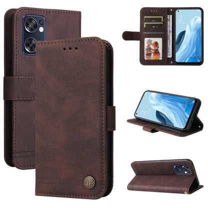 Skin Feel Life Tree Metal Button Leather Phone Case, For OPPO Realme C31, For OPPO Realme C35, For OPPO Reno7 SE 5G, For OPPO A96 5G / Reno7 Z 5G / OnePlus Nord N20 5G