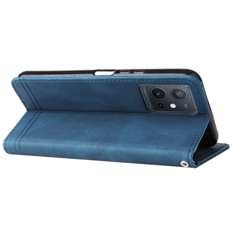 Skin Feel Life Tree Metal Button Leather Phone Case, For vivo Y55 / Y75 / T1 5G