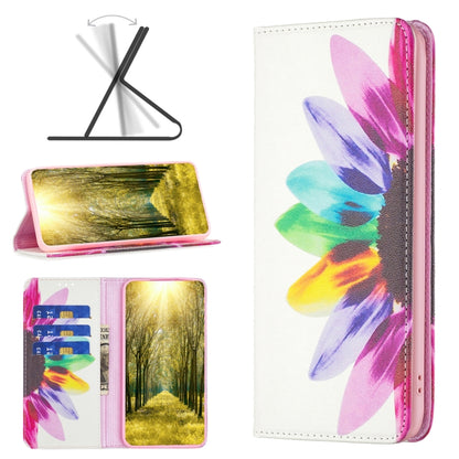 Invisible Magnetic Painted Leather Phone Case, For Xiaomi Poco M4 Pro, For Xiaomi Poco M4 Pro 5G