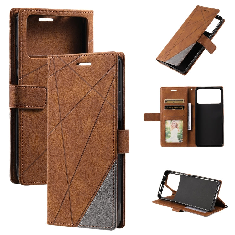 Skin Feel Splicing Leather Phone Case, For Xiaomi Redmi Note 11S, For Xiaomi Redmi 10C 4G Global/10 India, For Xiaomi Poco X4 Pro 5G, For Xiaomi Poco M4 Pro 5G