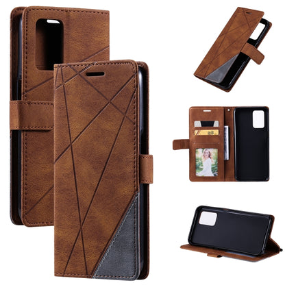 Skin Feel Splicing Leather Phone Case, For OPPO Realme 8i, For OPPO Realme 9 Pro+, For OPPO Realme 9i, For OPPO Realme 9 Pro