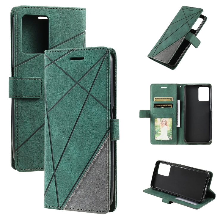 Skin Feel Splicing Leather Phone Case, For OPPO Realme 8i, For OPPO Realme 9 Pro+, For OPPO Realme 9i, For OPPO Realme 9 Pro