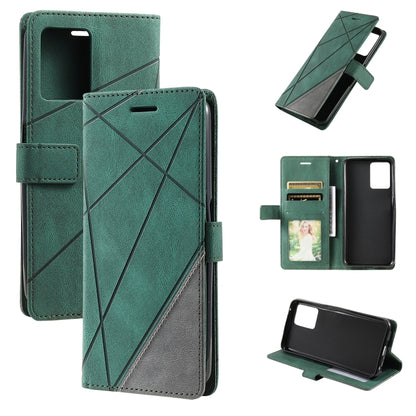 Skin Feel Splicing Leather Phone Case, For OPPO Realme 8i, For OPPO Realme 9 Pro+, For OPPO Realme 9i, For OPPO Realme 9 Pro