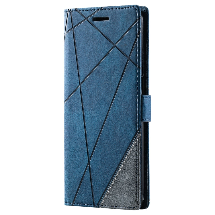 Skin Feel Splicing Leather Phone Case, For OPPO A55s 5G