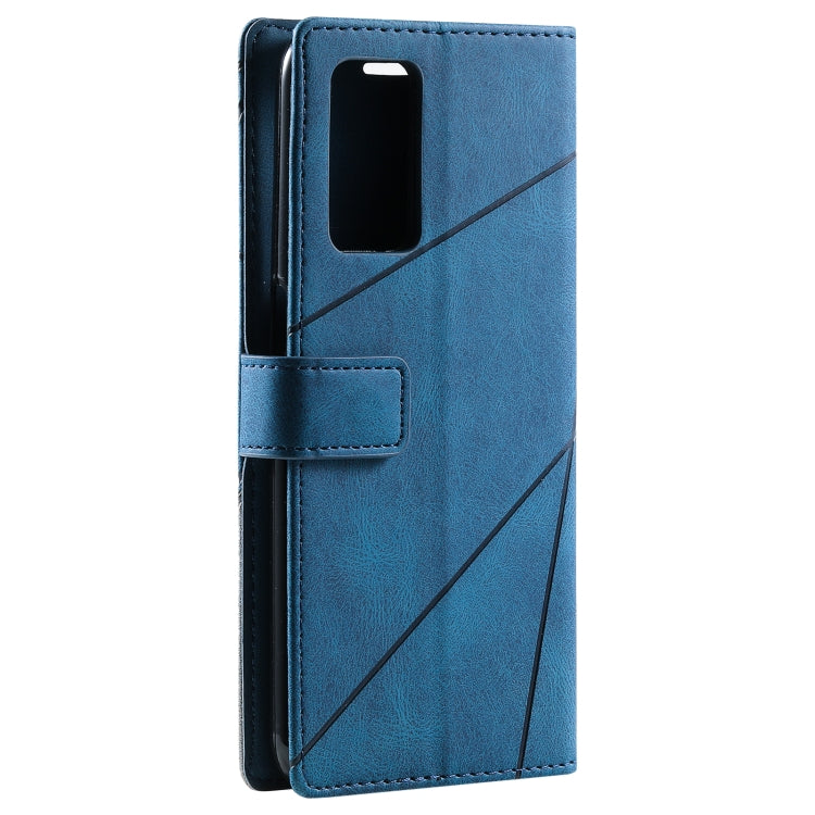 Skin Feel Splicing Leather Phone Case, For OPPO A55s 5G