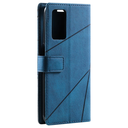 Skin Feel Splicing Leather Phone Case, For OPPO A55s 5G