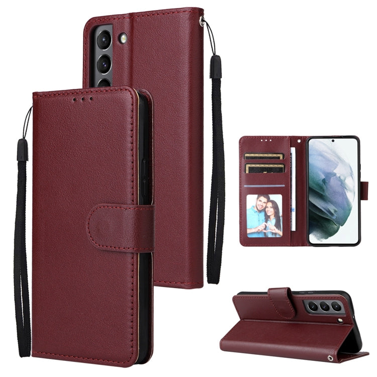 3 Card Slots Multifunctional Leather Phone Case, For OPPO A16, For Samsung Galaxy S22 5G, For Samsung Galaxy S22 Ultra 5G