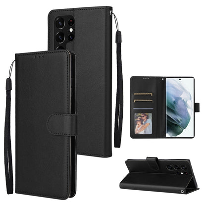 3 Card Slots Multifunctional Leather Phone Case, For OPPO A16, For Samsung Galaxy S22 5G, For Samsung Galaxy S22 Ultra 5G