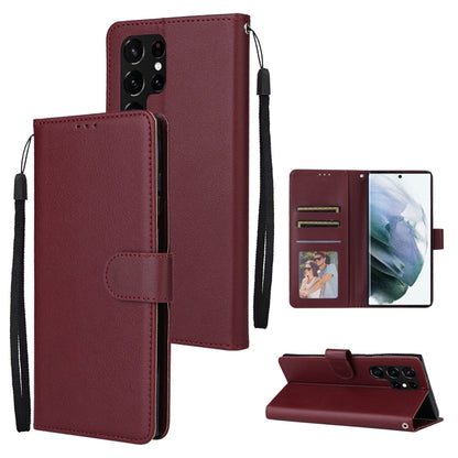 3 Card Slots Multifunctional Leather Phone Case, For OPPO A16, For Samsung Galaxy S22 5G, For Samsung Galaxy S22 Ultra 5G