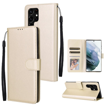 3 Card Slots Multifunctional Leather Phone Case, For OPPO A16, For Samsung Galaxy S22 5G, For Samsung Galaxy S22 Ultra 5G