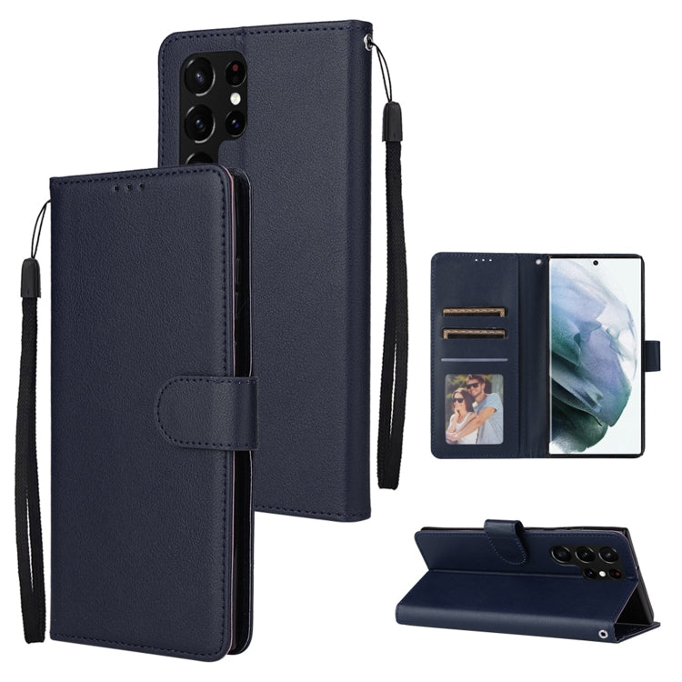 3 Card Slots Multifunctional Leather Phone Case, For OPPO A16, For Samsung Galaxy S22 5G, For Samsung Galaxy S22 Ultra 5G