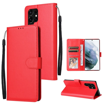 3 Card Slots Multifunctional Leather Phone Case, For OPPO A16, For Samsung Galaxy S22 5G, For Samsung Galaxy S22 Ultra 5G