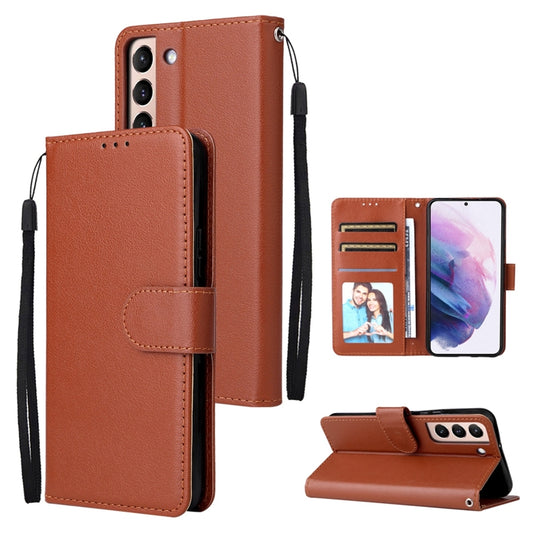 3 Card Slots Multifunctional Leather Phone Case, For Samsung Galaxy S22+ 5G