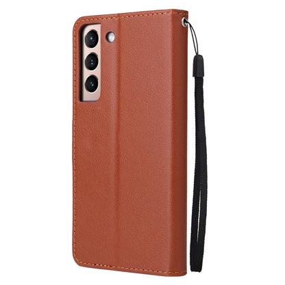 3 Card Slots Multifunctional Leather Phone Case, For Samsung Galaxy S22+ 5G