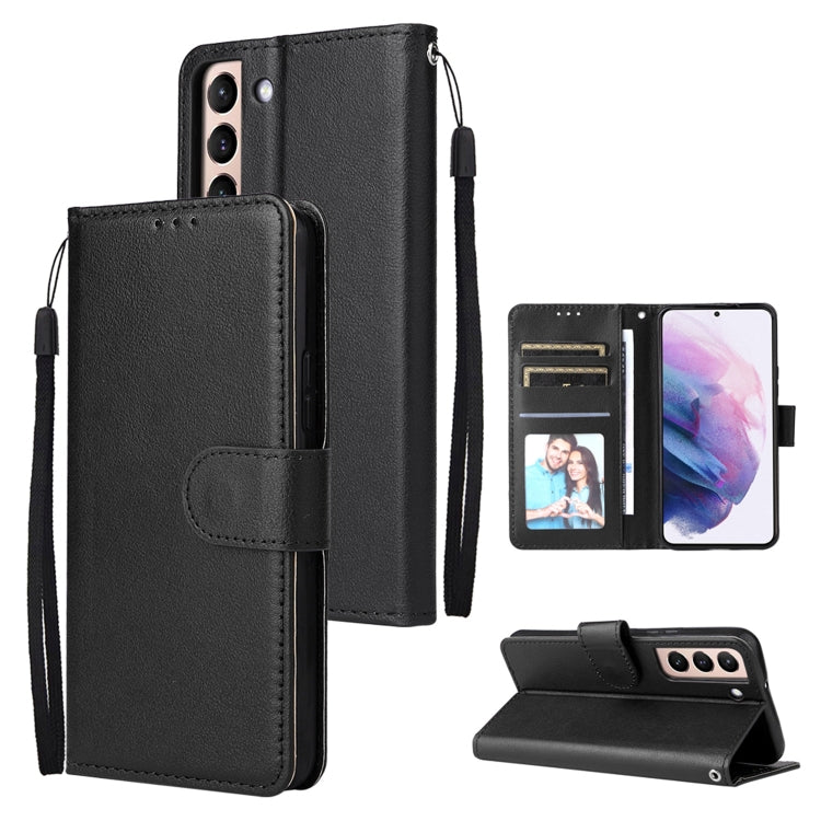 3 Card Slots Multifunctional Leather Phone Case, For Samsung Galaxy S22+ 5G