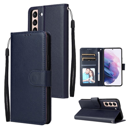 3 Card Slots Multifunctional Leather Phone Case, For Samsung Galaxy S22+ 5G