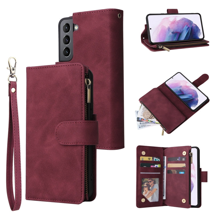 Multifunctional Frosted Zipper Wallet Leather Phone Case, For Samsung Galaxy S22+ 5G, For Samsung Galaxy A03s 166.5mm, For Samsung Galaxy A13 5G, For Samsung Galaxy A33 5G