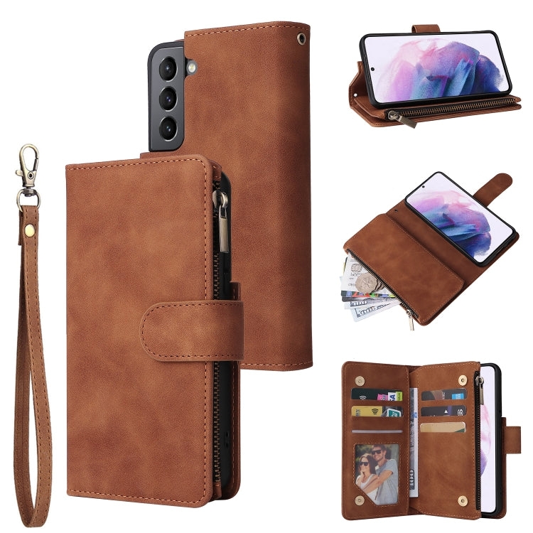 Multifunctional Frosted Zipper Wallet Leather Phone Case, For Samsung Galaxy S22+ 5G, For Samsung Galaxy A03s 166.5mm, For Samsung Galaxy A13 5G, For Samsung Galaxy A33 5G