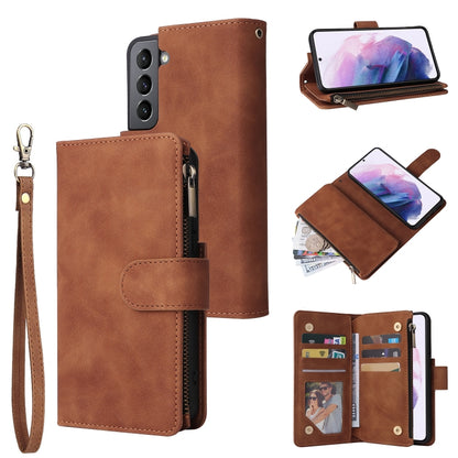 Multifunctional Frosted Zipper Wallet Leather Phone Case, For Samsung Galaxy S22+ 5G, For Samsung Galaxy A03s 166.5mm, For Samsung Galaxy A13 5G, For Samsung Galaxy A33 5G