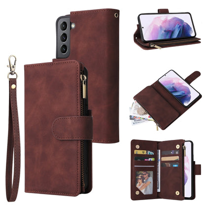 Multifunctional Frosted Zipper Wallet Leather Phone Case, For Samsung Galaxy S22+ 5G, For Samsung Galaxy A03s 166.5mm, For Samsung Galaxy A13 5G, For Samsung Galaxy A33 5G
