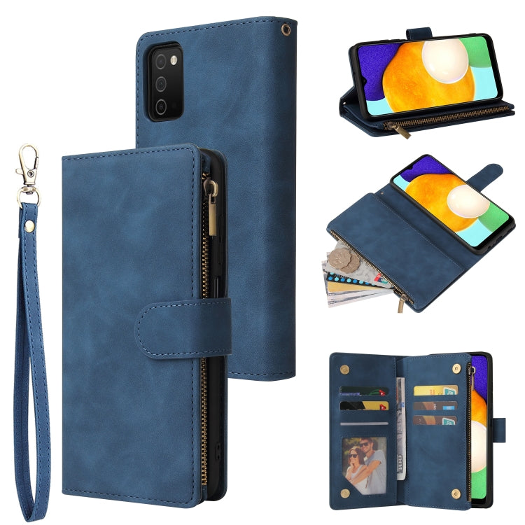 Multifunctional Frosted Zipper Wallet Leather Phone Case, For Samsung Galaxy S22+ 5G, For Samsung Galaxy A03s 166.5mm, For Samsung Galaxy A13 5G, For Samsung Galaxy A33 5G